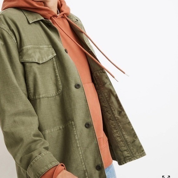 Madewell Mens Canvas Utility Jacket Tan Workwear Style Size L - Picture 6 of 12